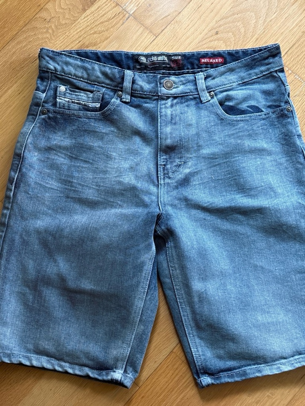 Ecko Unlimited Men’s Relaxed Fit Denim Shorts - Blue Wash